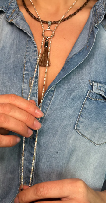 Lariat Necklace Horsehair