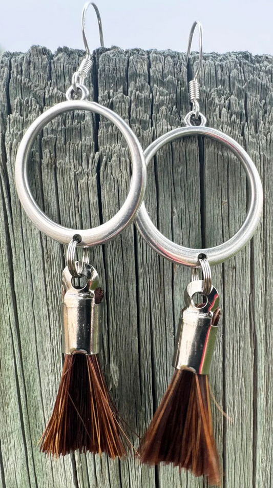 Rein Horsehair Tassel Earrings