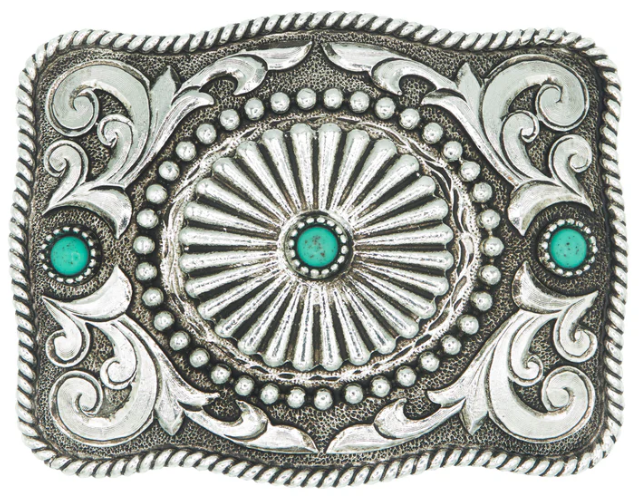 Concho with Turquoise Accents Buckle