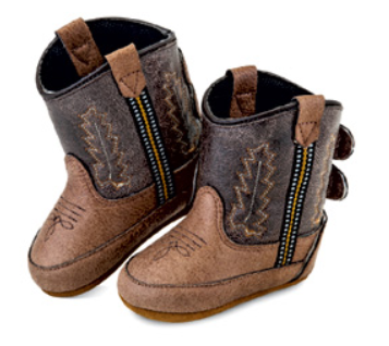 Old West Brown Baby Boots