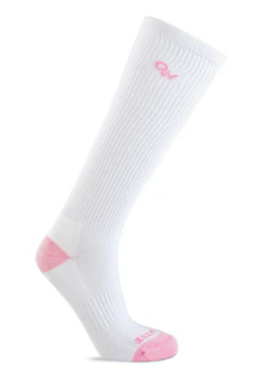 Old West Pink/White Women's 3-Pack- Over the Calf Socks