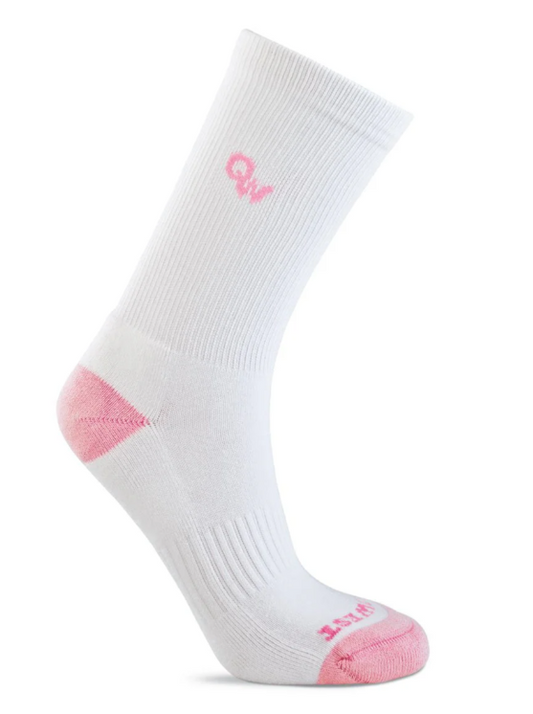 Old West Pink/White Women's Grip 3-Pack Crew Socks