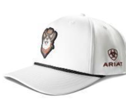 Ariat Ladies Cap Snap Back Dog Patch White