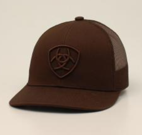 Ariat Men's Cap Snap Back Shield Logo Brown