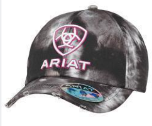 Ariat Ladies Ponyflo Cap Tie Dye 3D Embroidered Black