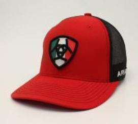 Ariat Men's Snapback 112 Mexican Flag Patch Red