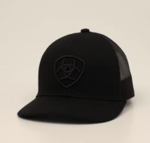Ariat Men's Cap Snap Back Shield Logo Black