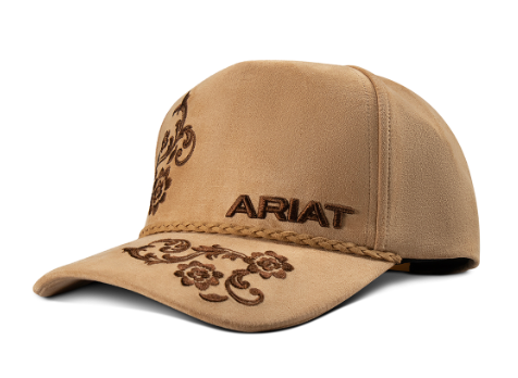 Ariat Ladies Cap Snap Back Paisley Embroidered Tan