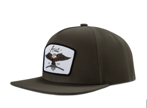 Ariat Men's Cap Snap Back Eagle Patch Olive