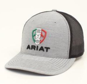 Ariat Men's R112 Snap Back MX Flag Grey