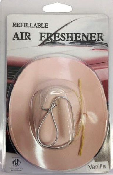 Pink Cowboy Hat Air Freshener Vanilla