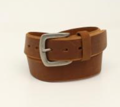 Ariat 1 1/2" Beveled Edge Embroidered Logo Medium Brown