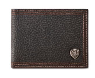 Ariat Men's Bifold with Removable Pass Case Style Wallet Shield Rowdy