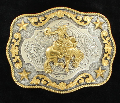 Nocona Men's Ant Silver/Ant Gold Buckle