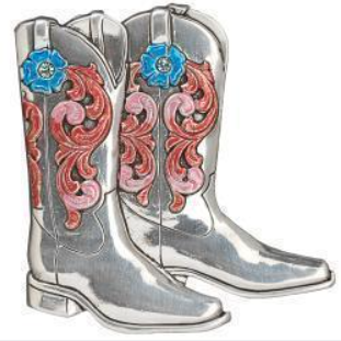 Blazin Roxx Ladies Buckle Cowgirl Boots Silver