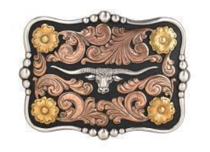 Nocona Rectangle Buckle Longhorn