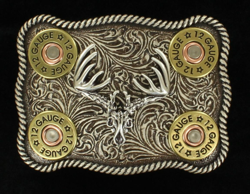 Nocona Mens Skull Shotgun Shell Buckle