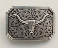 Nocona Rectangle Smooth Edge Longhorn