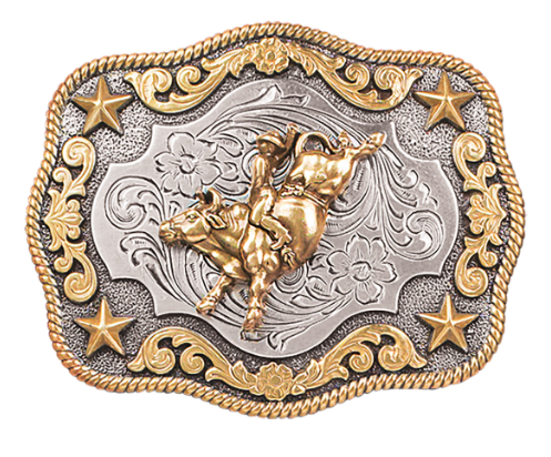 Nocona Youth Antique Silver/Gold Buckle