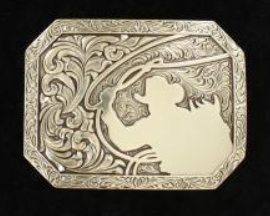 Nocona Rectangle Stamped Edge Cowboy Roping LASRP
