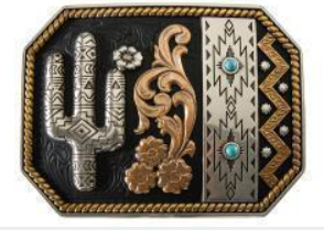 Blazin Roxx Ladies Buckle Cactus Turquoise Multi Finish