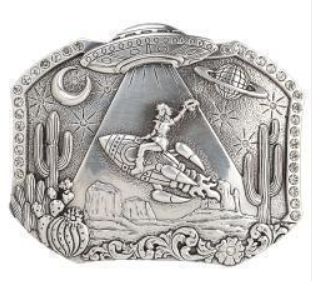Blazin Roxx Ladies Buckle Cosmic Desert Scene Silver