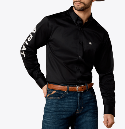 Ariat MNS Team Logo Twill Fitted Shirt