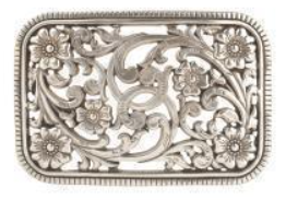 Blazin Roxx Ladies Rectangle Buckle Floral Filigree