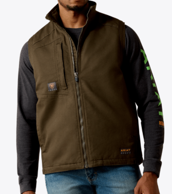 Ariat Men's Rebar Washed DuraCanvas Insulated Vest