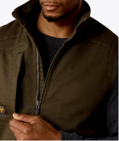 Ariat Men's Rebar Washed DuraCanvas Insulated Vest