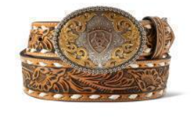 Ariat Men's Belt 1 78/"- 1 1/2" Oval Ariat Buckle Natural