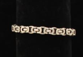 Silver Strike Men's Bracelet Folded Loop Silver