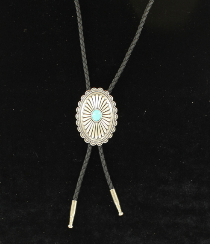Double S Adult Bolo Oval Flower