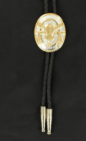 Double S Adult Bolo Skull-Feather