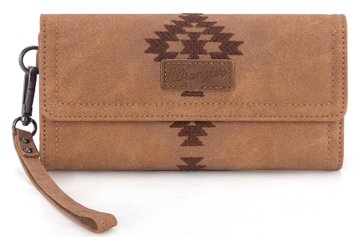 Wrangler Aztec Embroidered Wallet/Wristlet