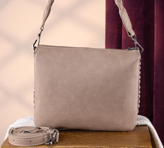 Wrangler Whipstitch Braided Strap Hobo/Crossbody Bag