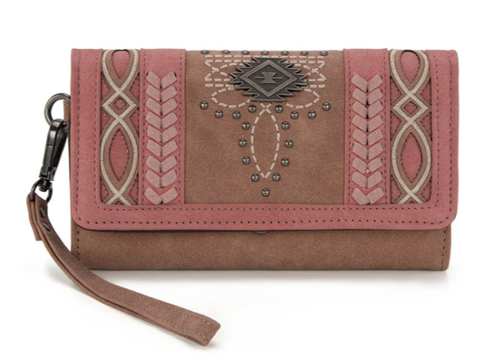 Montana West Cut-Out Embroidered Collection Wallet