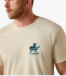 NATURAL MNS Ariat Split Freedom Painted Classic Fit T-Shirt