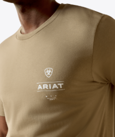 MNS Ariat Wooden Diamond Flag V2 Buckle SMU Classic Fit T-Shirt