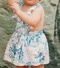 Shea Baby Floral Frontier Cross Romper