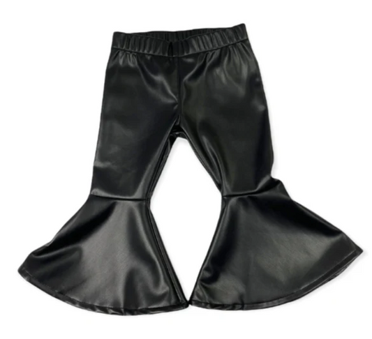 Shea Baby Black Leather Bells Toddler