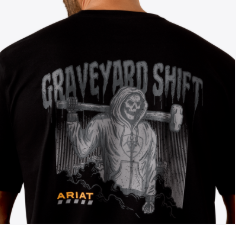 Ariat MNS Rebar Workman Graveyard T-Shirt