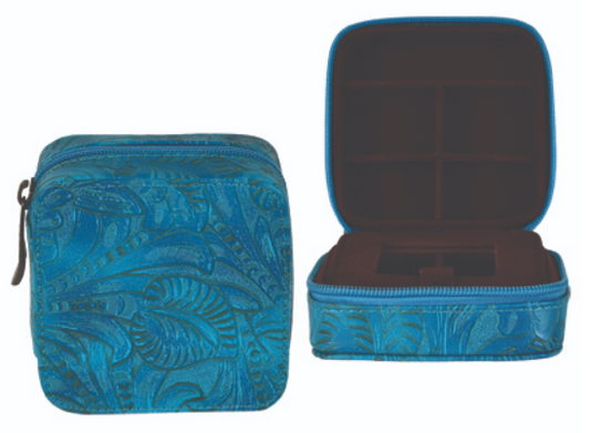 Justin Jewelry Box Turq Tooled