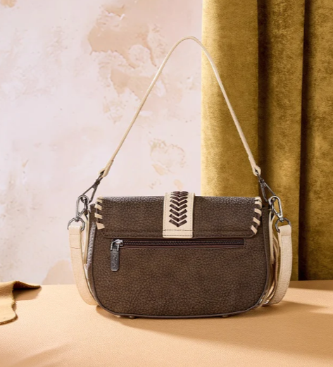Wrangler Braided Tassel Saddle Crossbody Bag