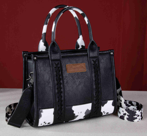 Wrangler Cow Print & Color Concealed Carry Tote/Crossbody