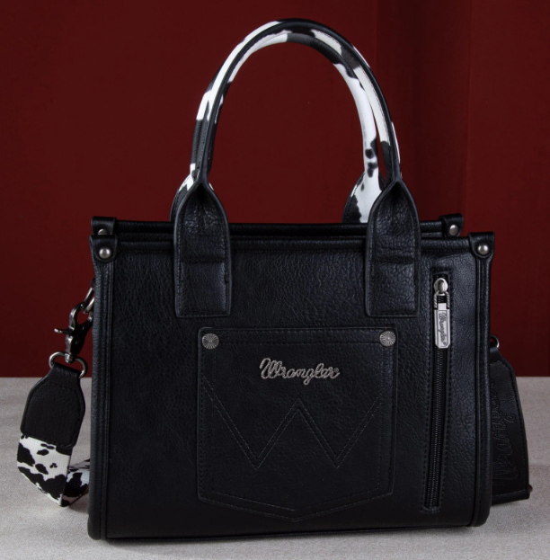 Wrangler Cow Print & Color Concealed Carry Tote/Crossbody