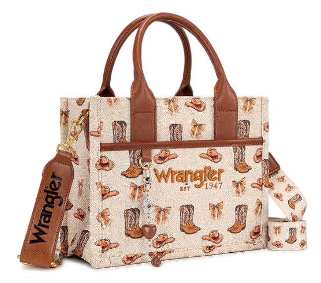 Wrangler Western Print Cowgirl Tote Bag/Crossbody