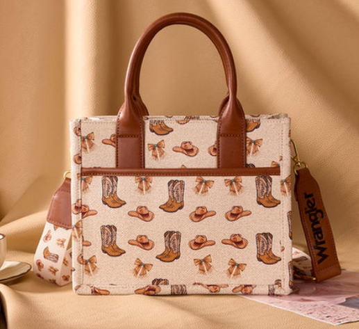 Wrangler Western Print Cowgirl Tote Bag/Crossbody