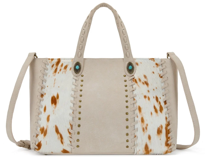 Trinity Ranch Genuine Cowhide Concealed Carry Tote Bag