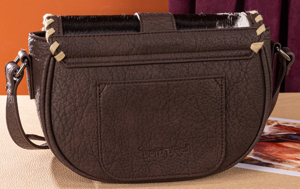 Trinity Ranch Western Hair-On Cowhide Saddle Crossbody